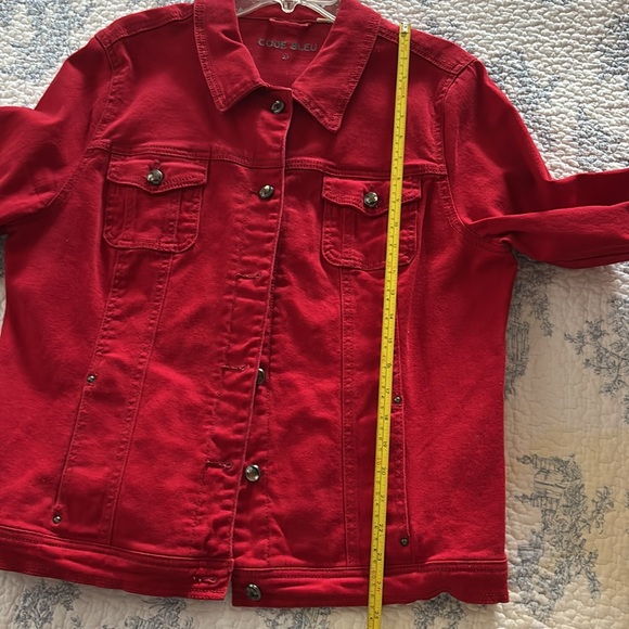 Code Bleu crimson red XL denim jacket. EC - Picture 9 of 10